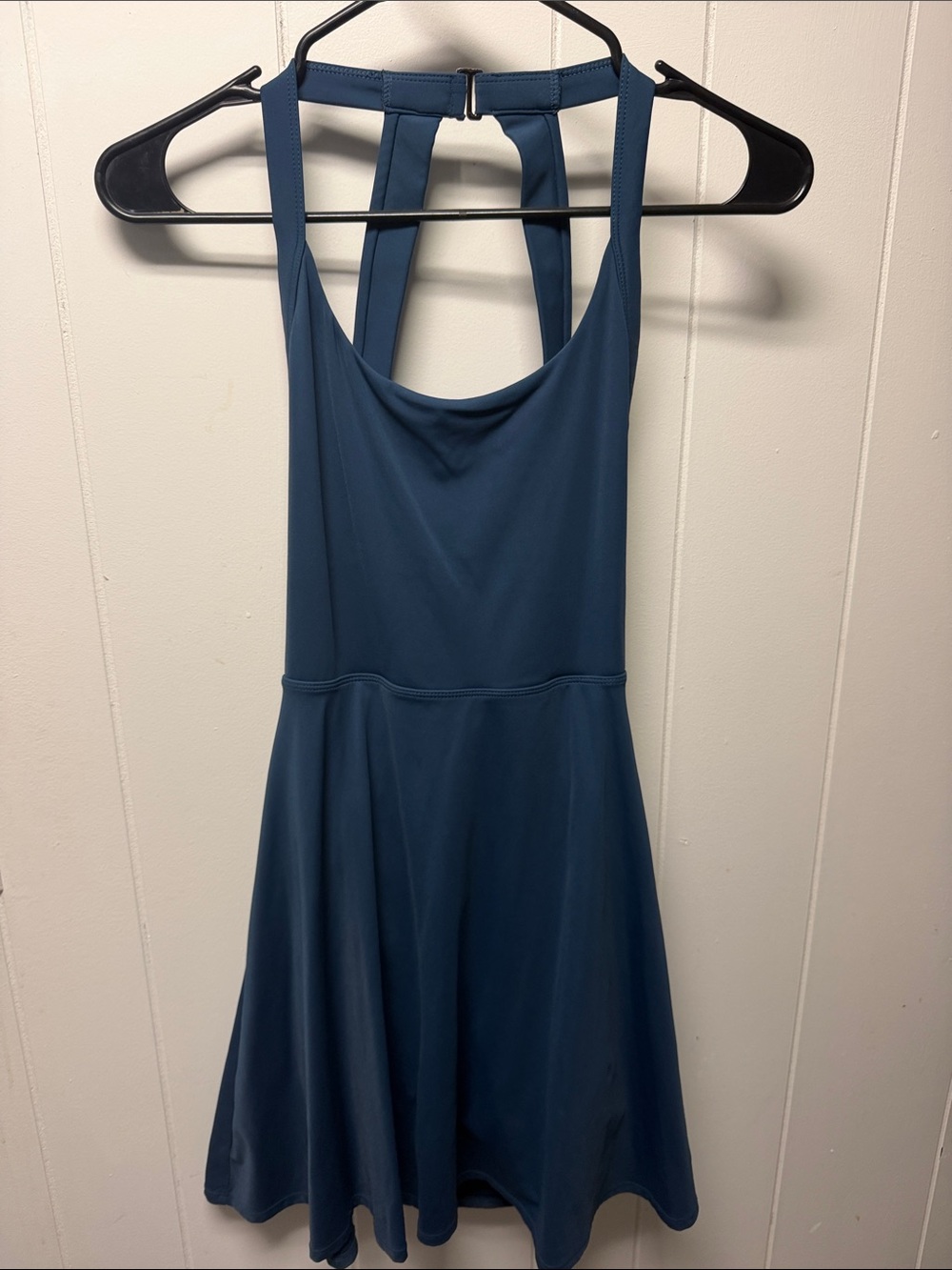 HALARA Teal Blue Midi Dress with Racerback